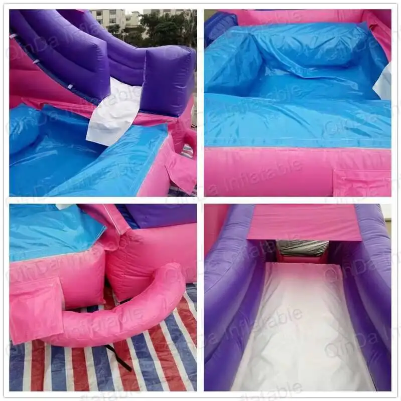 Guangzhou Qinda princesa castelo inflável inflável com corrediça de água piscina crianças saltando castelo para venda