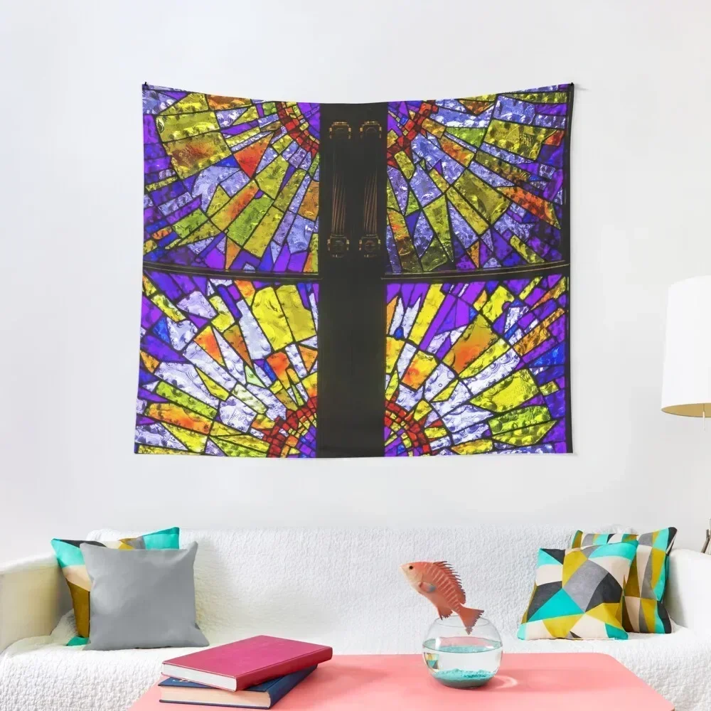 

Square Stained Glass Door Windows Tapestry Aesthetic Room Decor Korean Home Supplies Tapestry