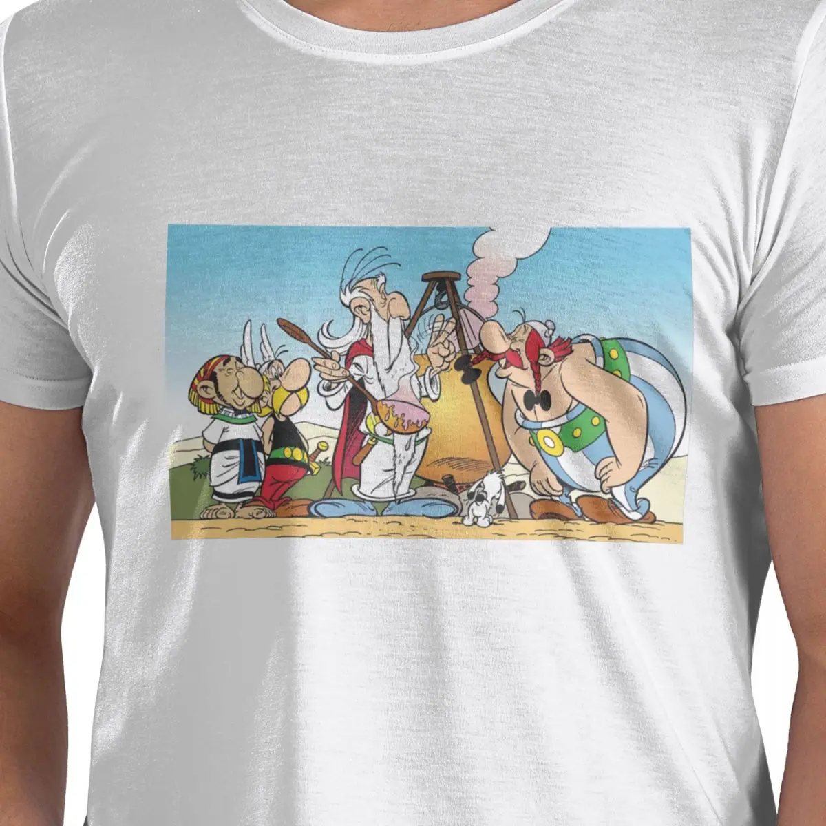 

Asterix And Obelix Dogmatix 100% Cotton T-Shirt Men'sFunny T Shirts Men O-Neck Short Sleeve S-6XL