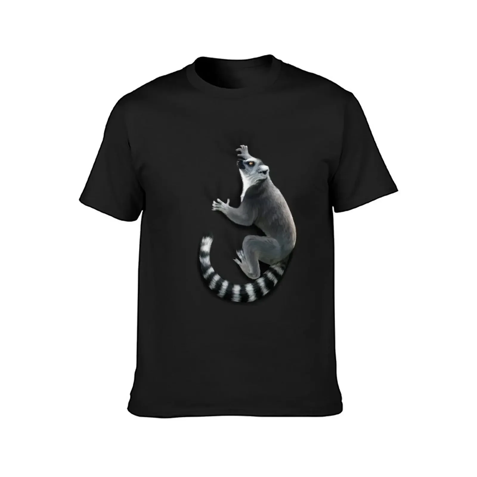 Ring Tailed Lemur T-Shirt anime clothes oversized Aesthetic clothing cotton graphic tees mens clothes