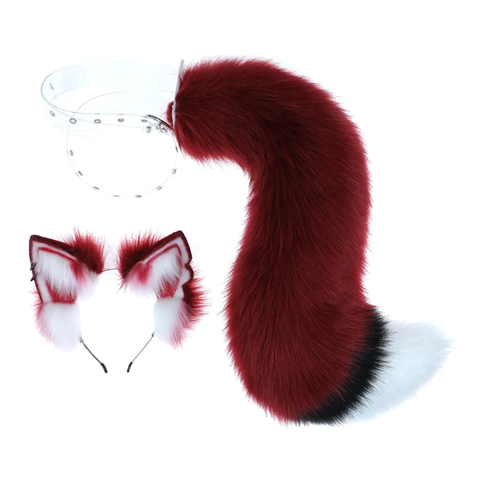 

Faux Fur Wolf Ears and Tail Set Costume Accessories Gift for Masquerade Stage Shows