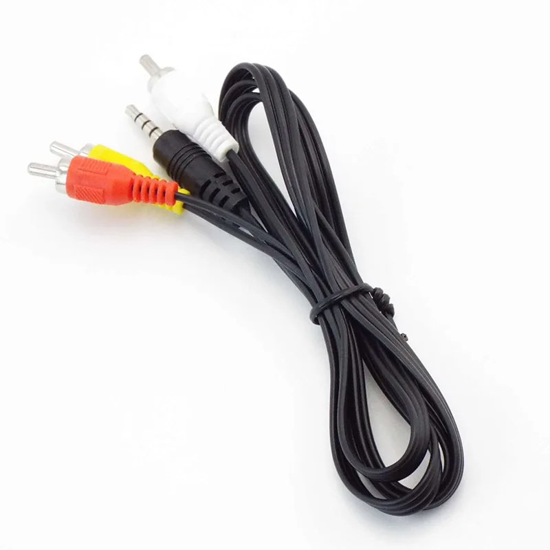 Wtyczka Jack 3.5mm Adapter męski do 3 RCA 3.5 do RCA męski Audio wideo kabel AV przewód zasilający