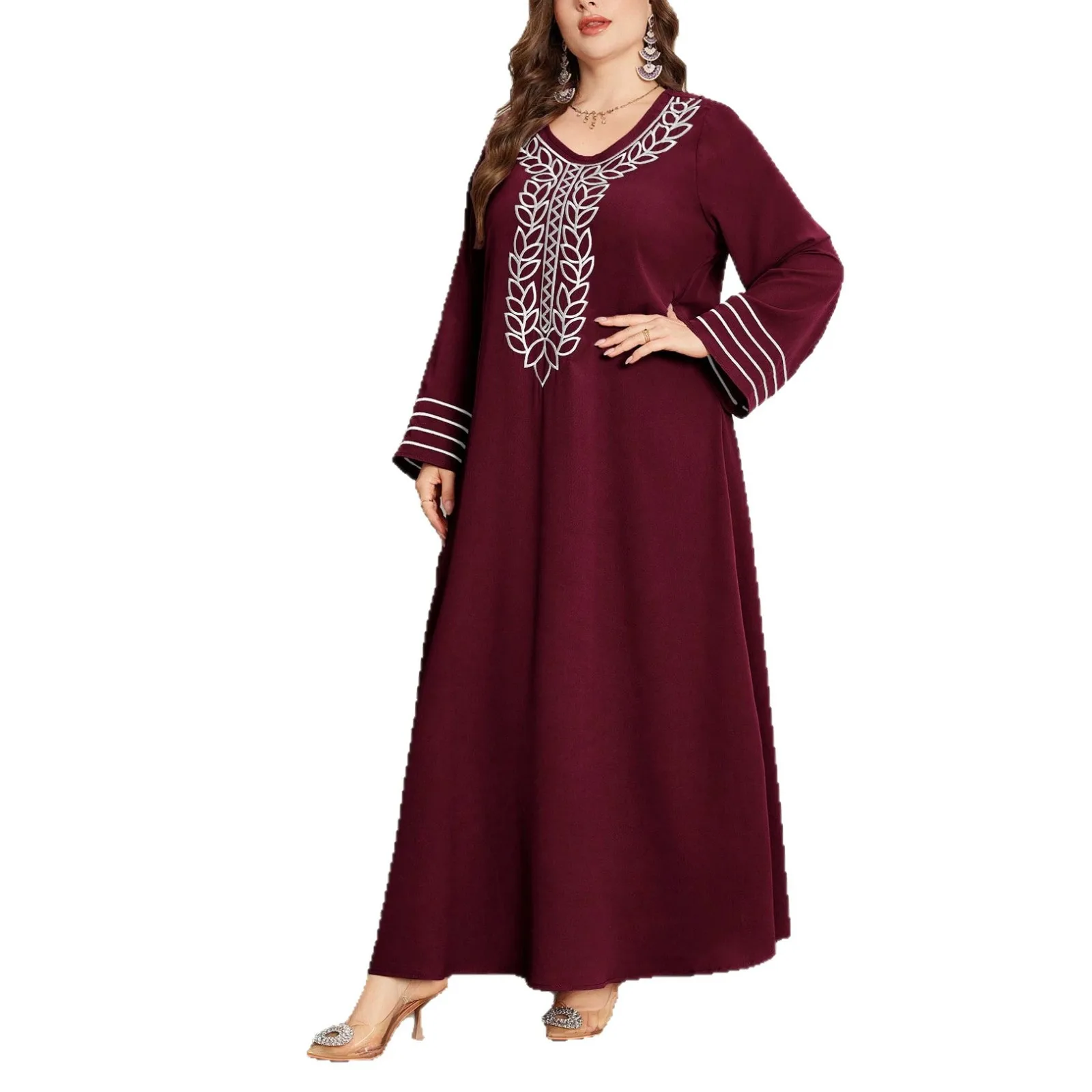 0XL-4XL Plus Size Women Clothes Dresses Spring Autumn Robes Long Sleeve Street Style Casual 3XL 4XL Big Size Dress Oversized 5