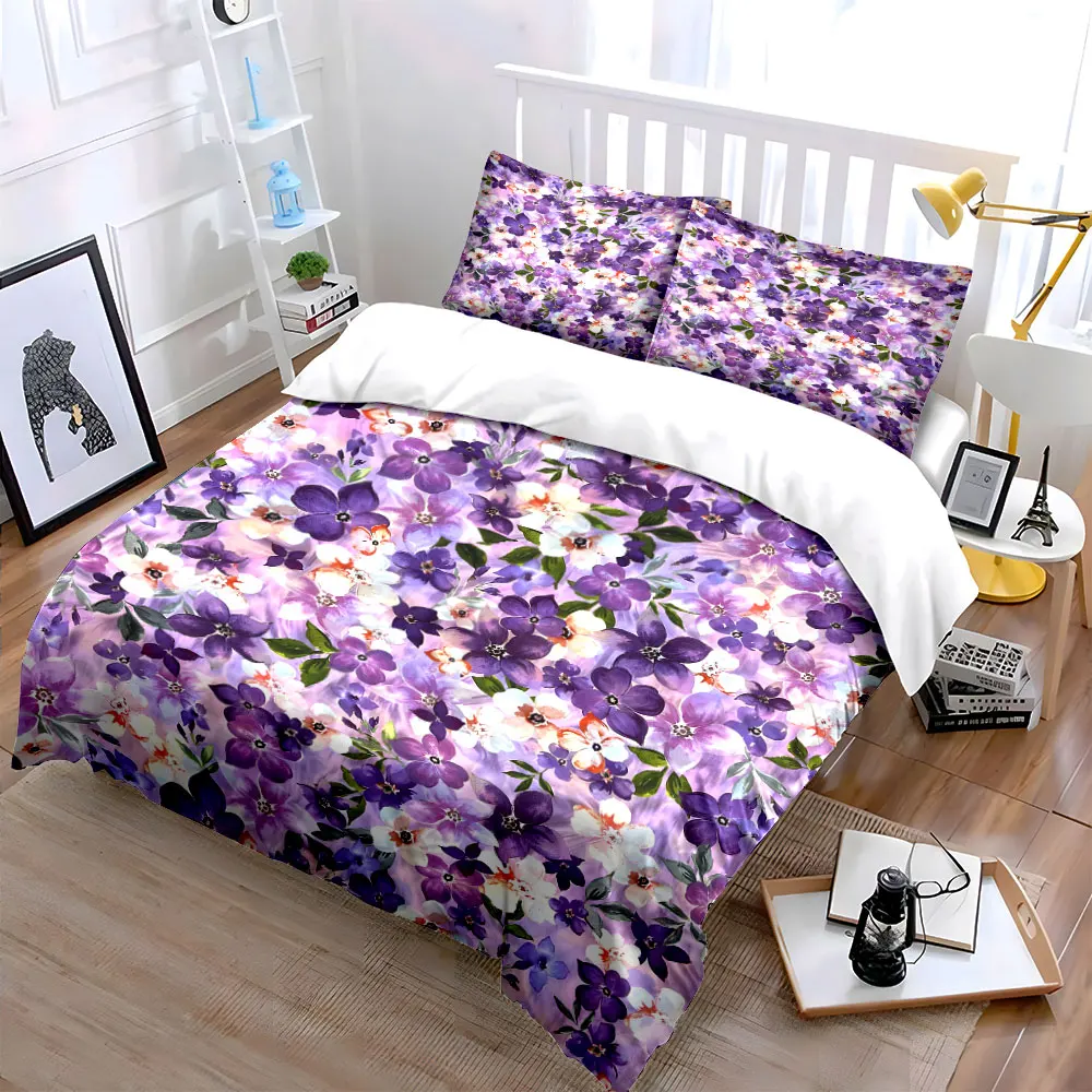 Floral Bedding Set - Spring Decor Multiple sizes kid's and adults' bedroom Exquisite 3PC bedding set, gift