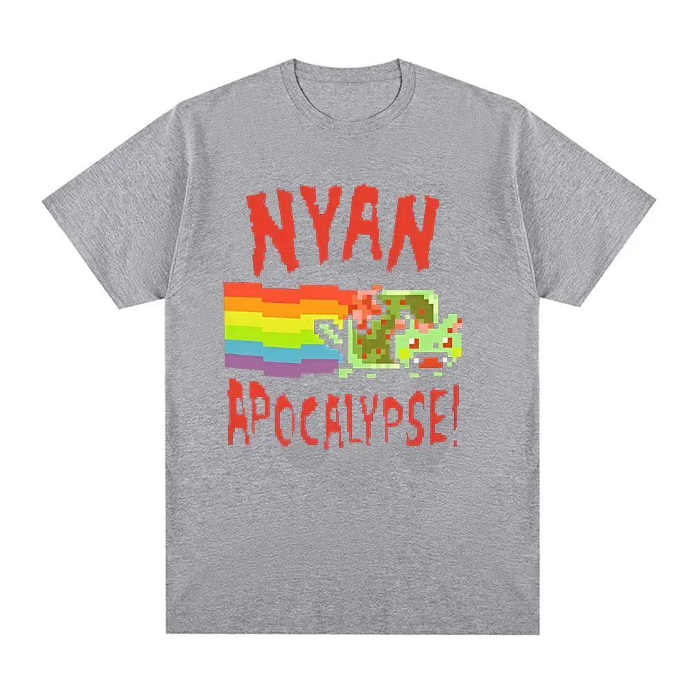 Nyan Rainbow Cat Lustiges Meme T-Shirt Herren Damen Kleidung Mode Lässige T-Shirts Kawaii Harajuku Kurzarm T-Shirts Streetwear – Detail 3