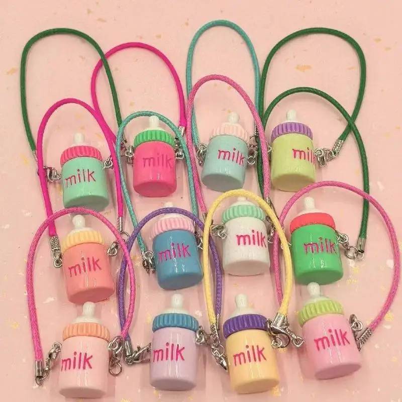 Wax Rope Lanyard 10Pcs 2mm Thick 16cm Long Double Lobster Clasp for DIY Model Doll Pendant Jewelry Making