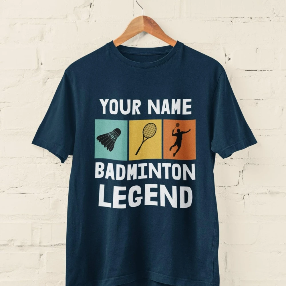 T-shirt personnalisé avec nom  - Badminton Legend avis et prix