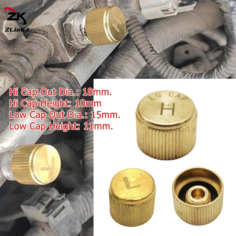 

(ZYDD01) 1 шт. автомобильный кондиционер, пылезащитная крышка, крышка сердечника клапана, автоматические колпачки высокого и низкого давления, подходят для большинства автомобилей с R134a