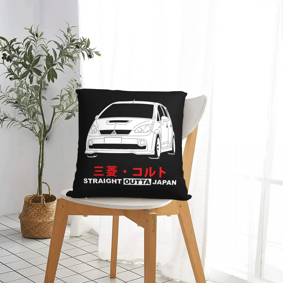 Square Mitsubishi Colt Ralliart Version-R Z27Ag Throw Pillow Cover Pillowcase Washable Decorative Cushion Cover