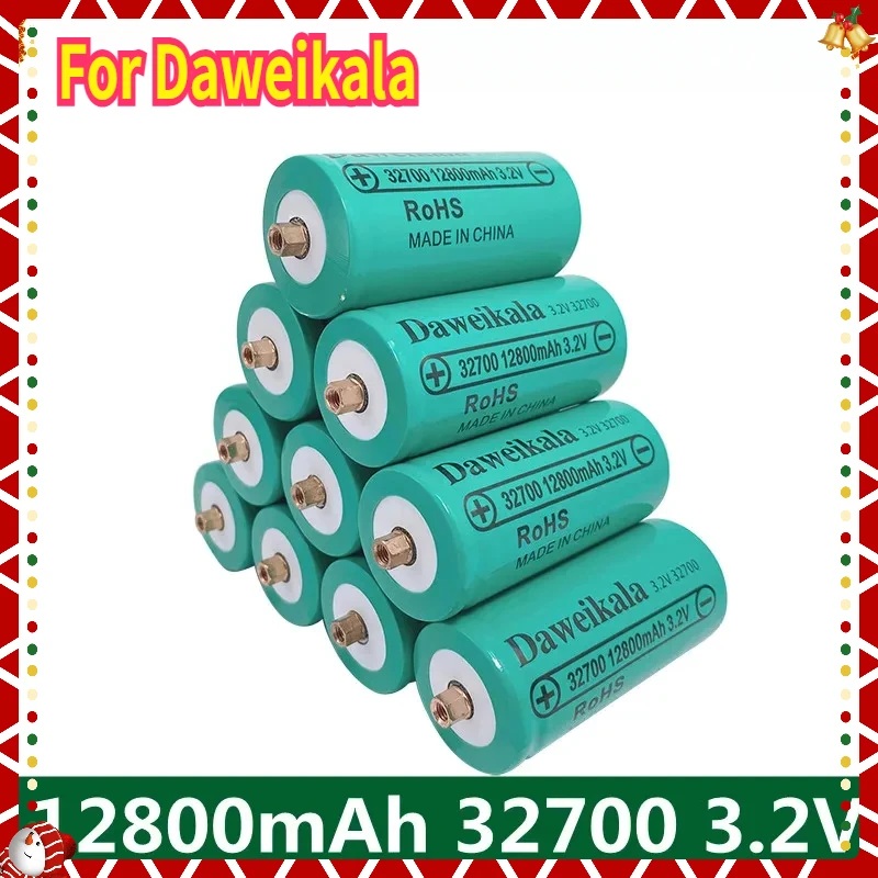 

For Daweikala New 32700 12800mAh 3.2V Lifepo4 Rechargeable Battery Professional Lithium Iron Phosphate Power Battery with Screw