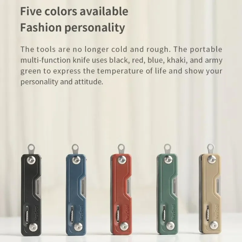 Xiaomi Nextool 10 in 1 Multifunction Unpack Knife Scissor Screwdriver Folding Fruit Camp Tool Unpacking Keychain Folding Cutter