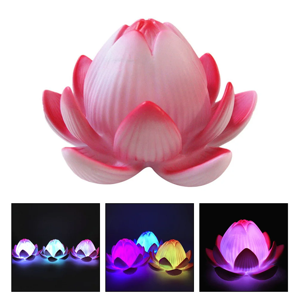 Led Lotus Lamp Realistic Light For Garden Wedding Party Buddha Decoration Solar Powered Outdoor Lighting