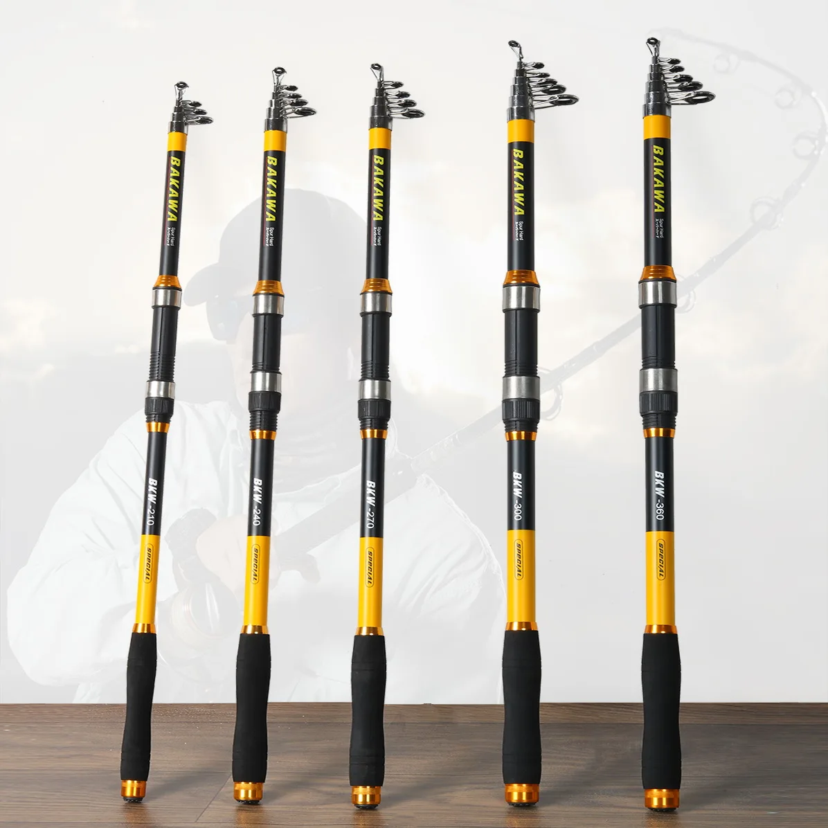 JOSBY Telescopic Fishing Rod  Feeder Hard FRP Carbon Fiber Sea Carp Pole  2.1M 2.4M 2.7M 3.0M 3.6M Pole