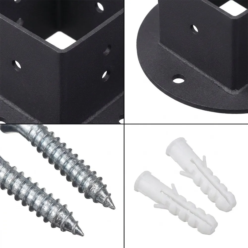 Deck And Fence Installations Adjustable Post Base Pergola Brackets Carbon Steel Material Robust Thickness Rust Resistant Coating