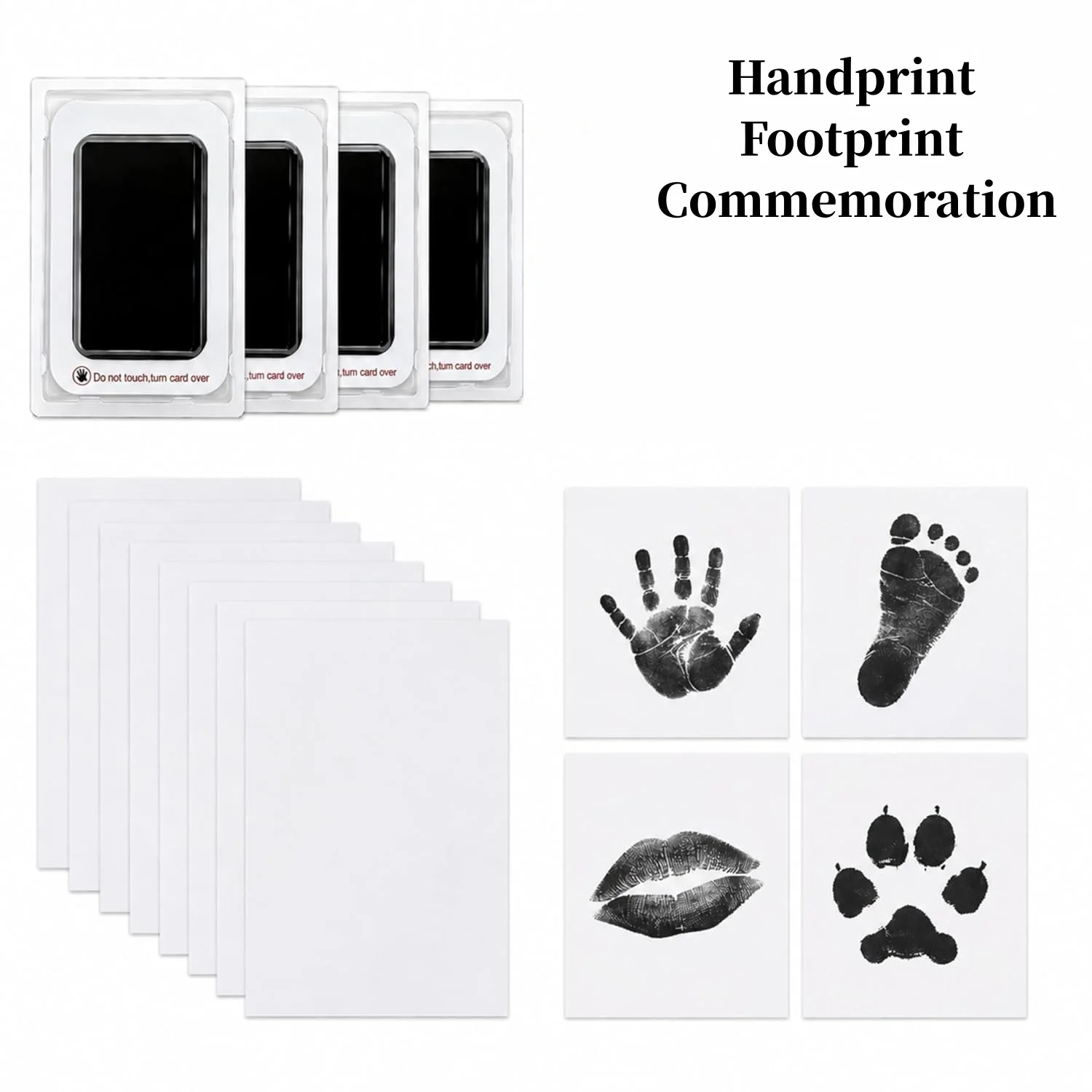 Ink-Free Memory Set, Suitable for Handprints and footprints, Pet Paw Prints, Reusable, as a Souvenir for Newborns and Pets