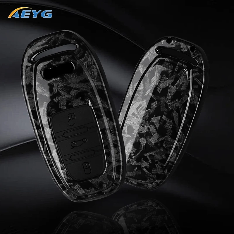 ABS Carbon Fiber Car Remote Key Case Cover Shell For Audi A1 A3 8V A4 B8 B9 A5 A6 C7 A7 A8 Q3 Q5 Q7 S4 S6 S7 S8 R8 Accessories