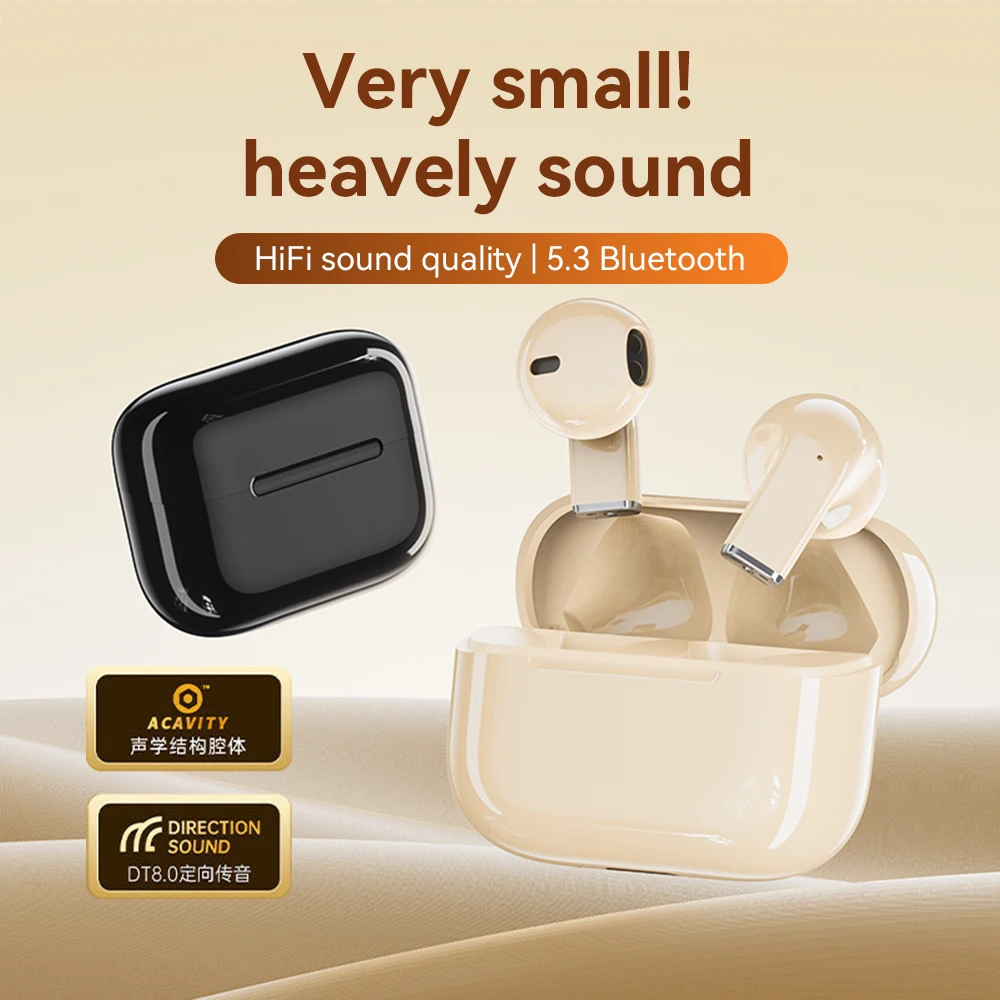 Pro 5S Bluetooth Earphone Stereo Wireless Headphone In-Ear HiFi Earbud HandsFree Headset Mic Noise Reduction Mini Sport Earplugs