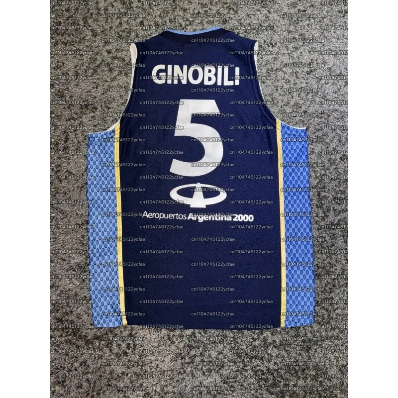 25-26 Maillot de basket-ball pour hommes et femmes Sport NO.5 GINOBILI Vêtements de sport décontractés respirants et confortables Apparence sportive