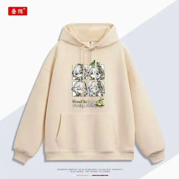 

Аниме Genshin Impact Nahida Толстовка с капюшоном Косплей Осень Зима Мужчины Женщины Пальто Свободная куртка Топы аниме