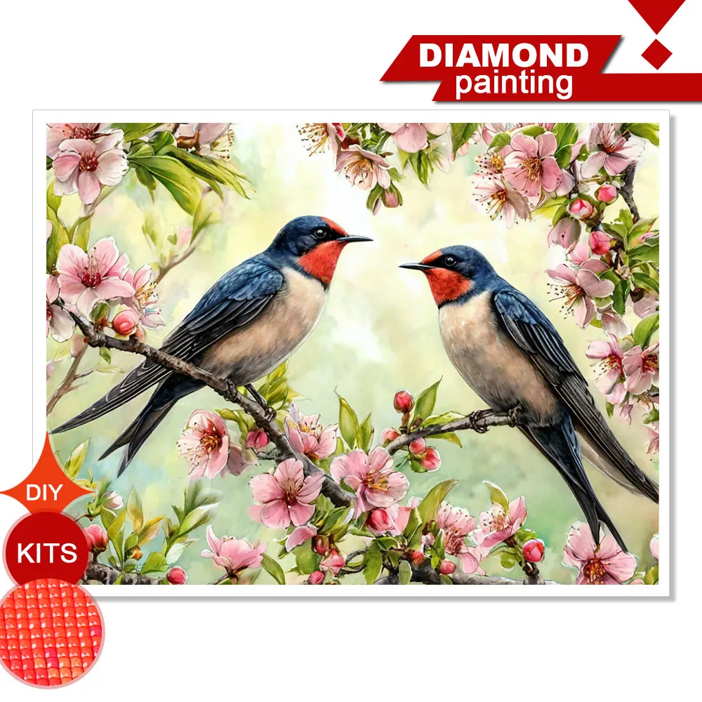 Huacan DIY Diamantmalerei Kolibris Blumen Diamantmosaik Tier Neue Kollektion Bild aus Strasssteinen Kunst