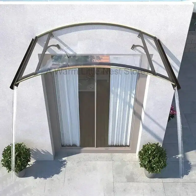 New Villa Gazebos Pc Endurance Board Outdoor Courtyard Door Head Window Eaves Awnings Household Aluminum Alloy Sunshade Awning M