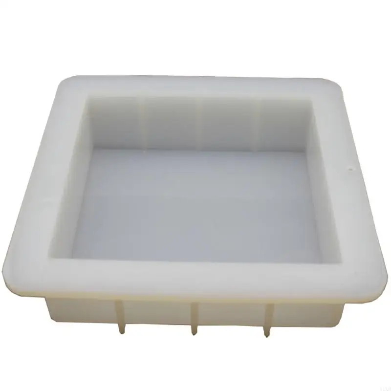 

41XB 6 inch Square Cube Silicone Slab Mold for Soap Making Capacity 1100ml