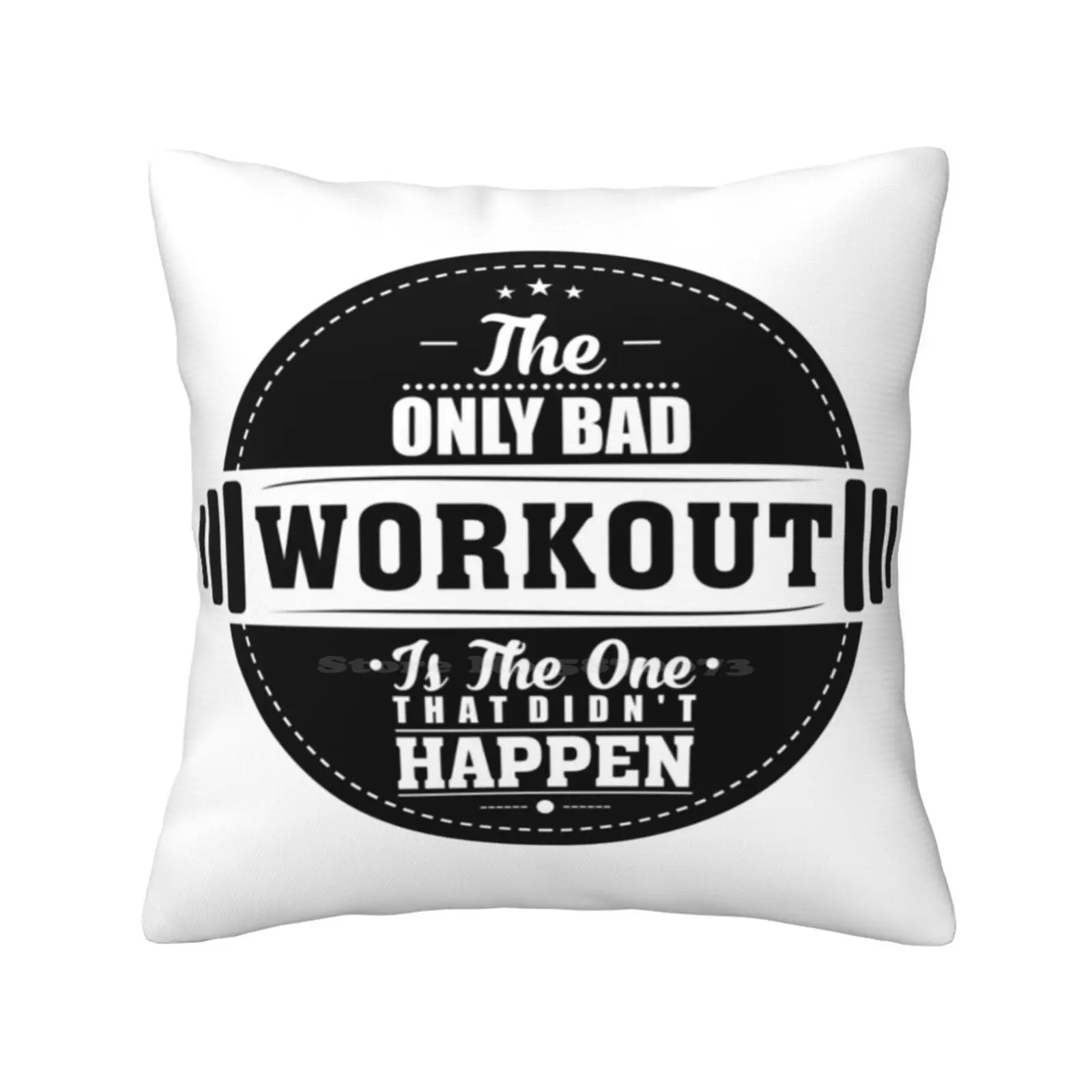 Bad Workout Gym Fitness Quote Funny Cute Decor Square Pillowcase Gym Rat Exercise Workout Training Bodybuilding Bodybuilder