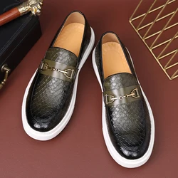 New Black Sneakers Men Vulcanize Shoes Brown Slip-On Men Shoes Handmade Size 38-46 Zapatos De Hombre