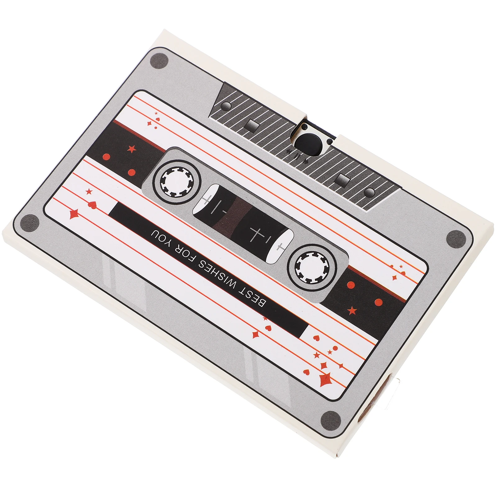 

Musical Greeting Card Birthday White DIY Recording Cards Sounding Cards Material Exquisite Patterns