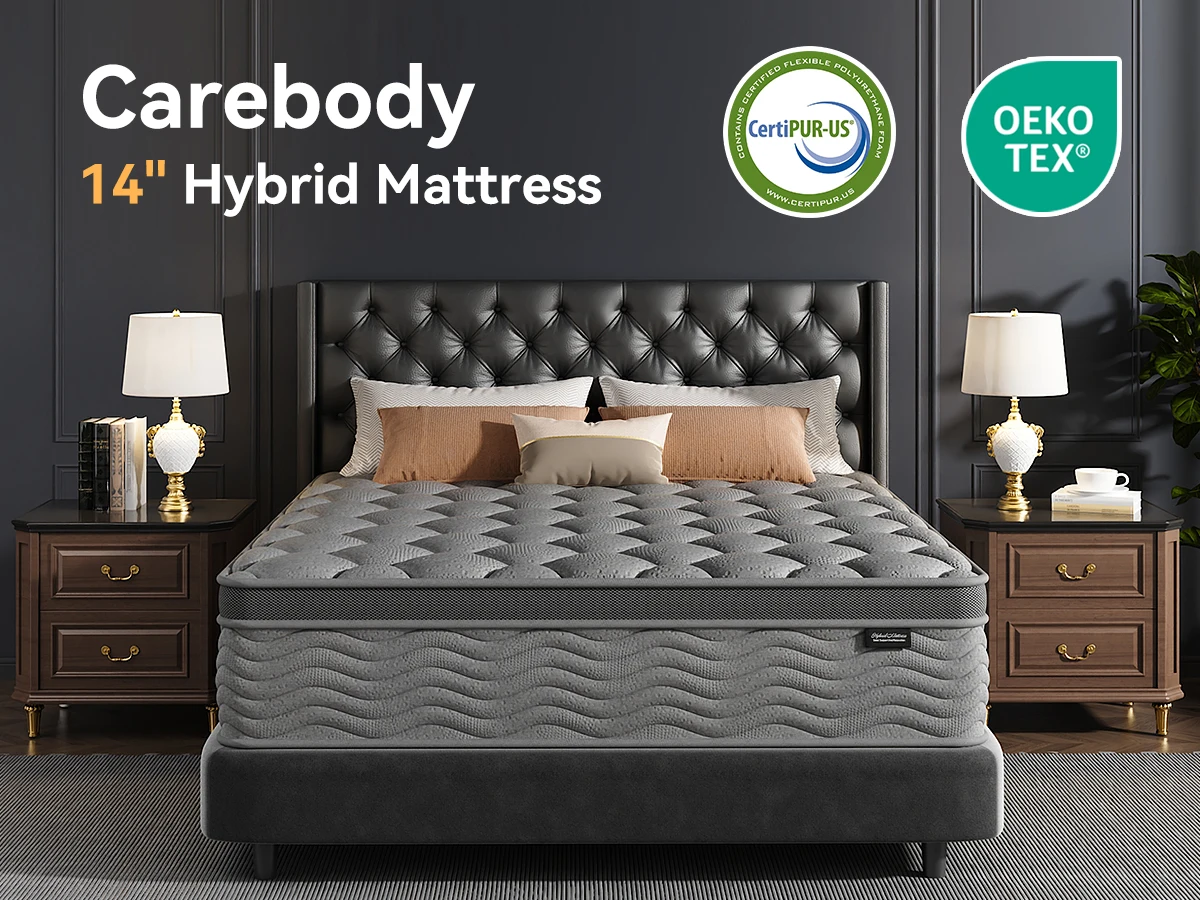 Twin Size 8 inch Premium Hybrid Mattress in a Box with Back Lumbar Support, Pocket Spring Bed for Motion Isolation