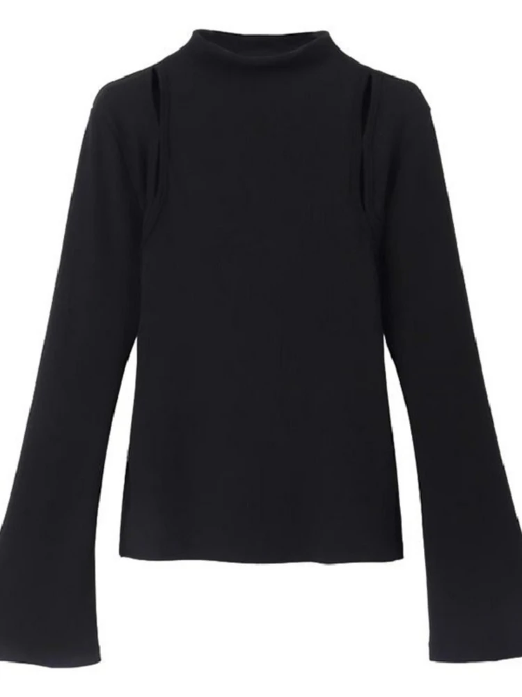 Faionable Color Slim Fit Base IRT F Hoher Kragen Damen Winter Neues Design Sensation Hollow Out Unterwäsche Top Swe...