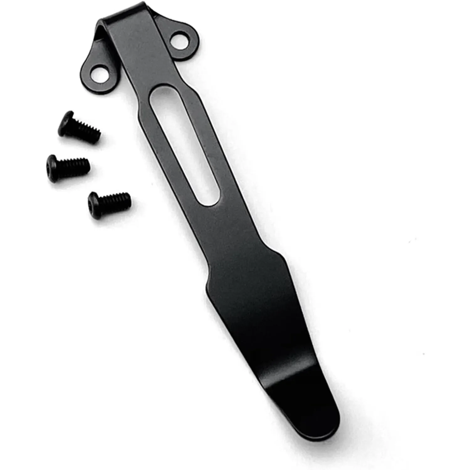 Silver Deep-Carry Clip Set – stainless, 3 screws, instant knife mod upgrade