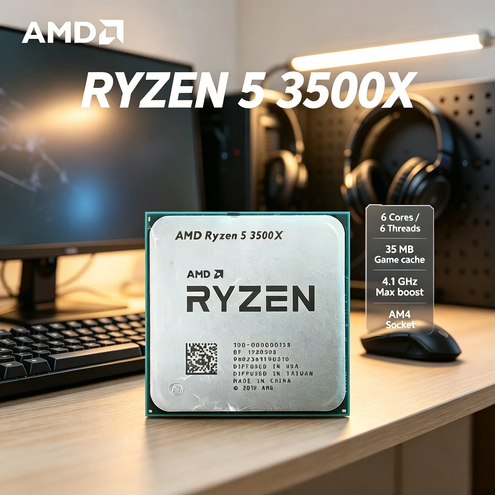 processore-desktop-amd-ryzen-5-3500x-r5-3500x-36ghz-6-core-6-thread-ddr4-32mb-cache-l3-65w-socket-am4-ma-senza-ventola