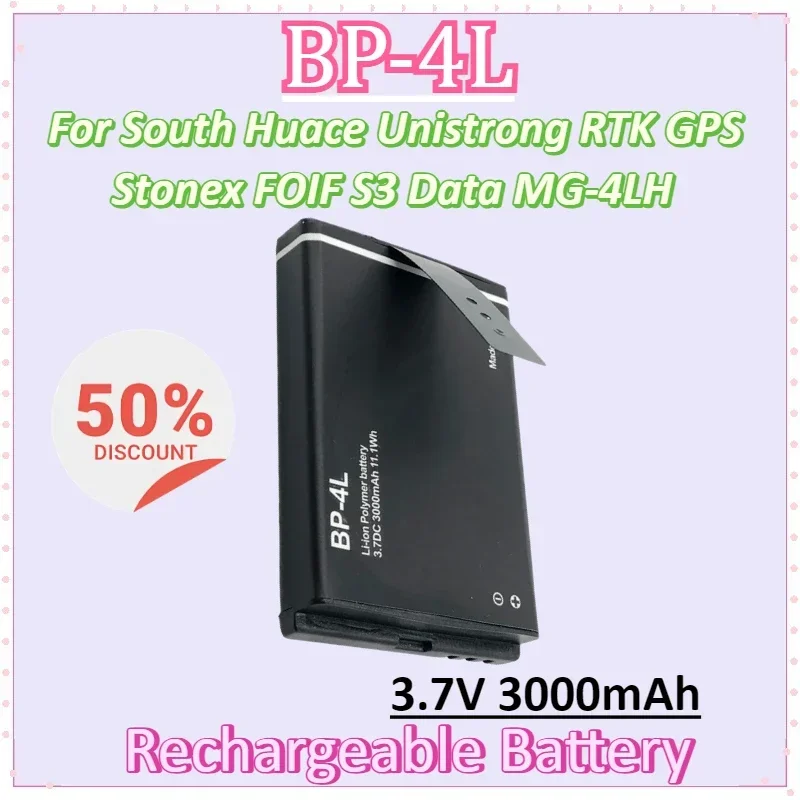 

3.7V 3000mAh MG-4LH South BP-4L Battery for South Huace Unistrong RTK GPS Stonex FOIF S3 Data Controller Li-ion Handbook Battery