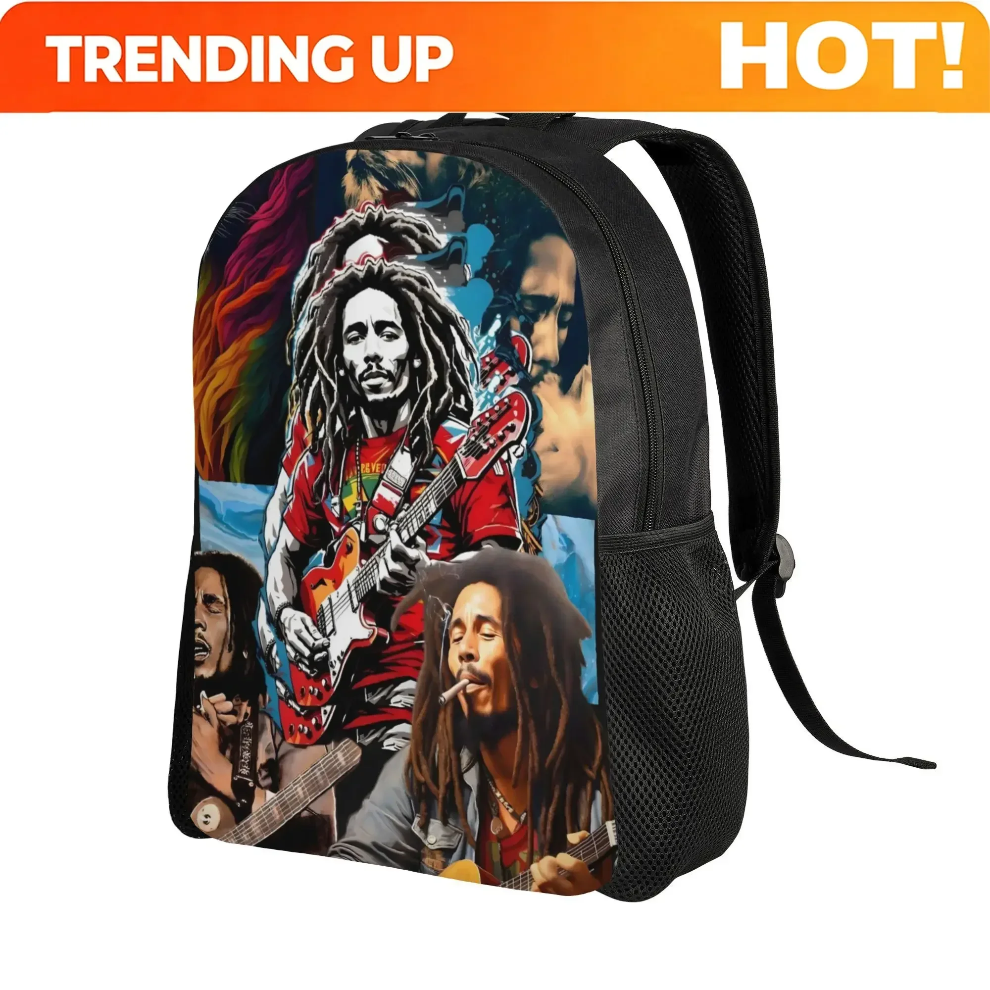 Custom Bag B-Bob-Marley Neutral Style Lightweight Backpack Featuring A Single Pocket, Perfect For Easy Coordination And Comfort
