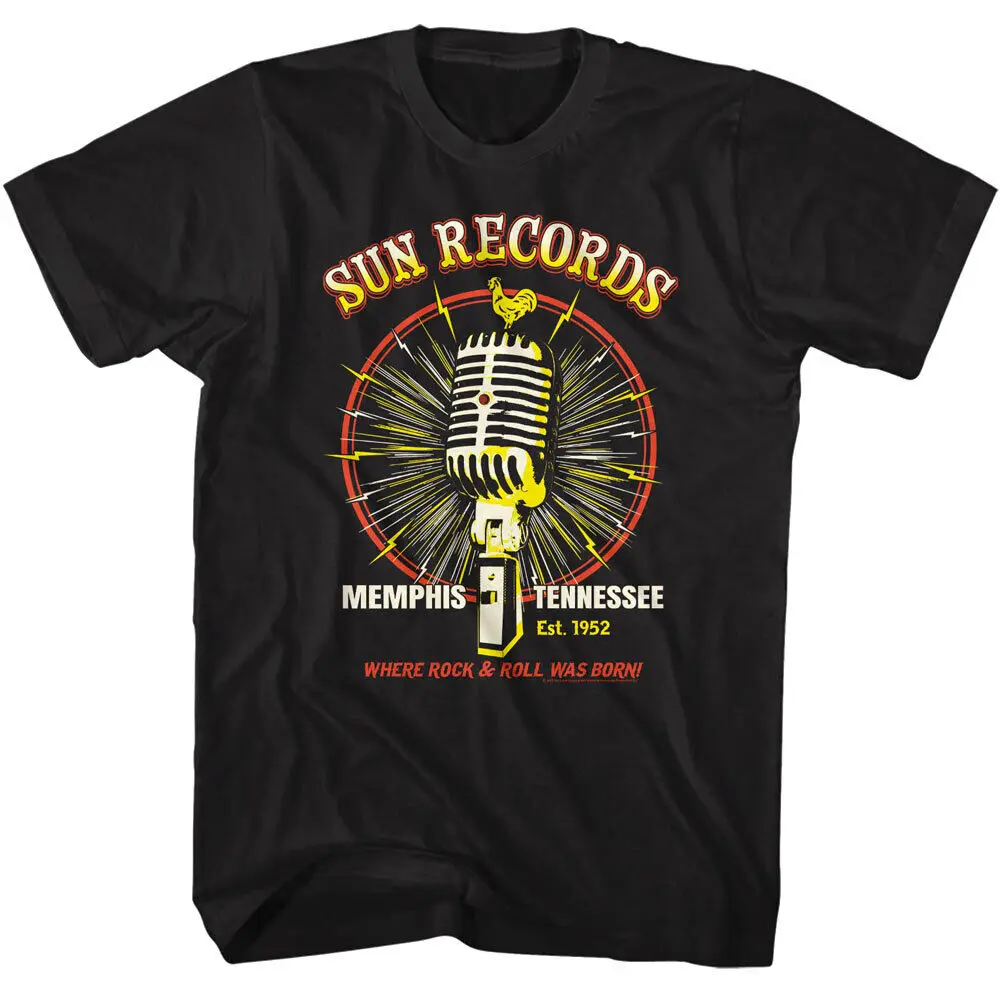 Sun Record Microphone Burst Men's T-Shirt Memphis TN Where Rock n Roll was Born