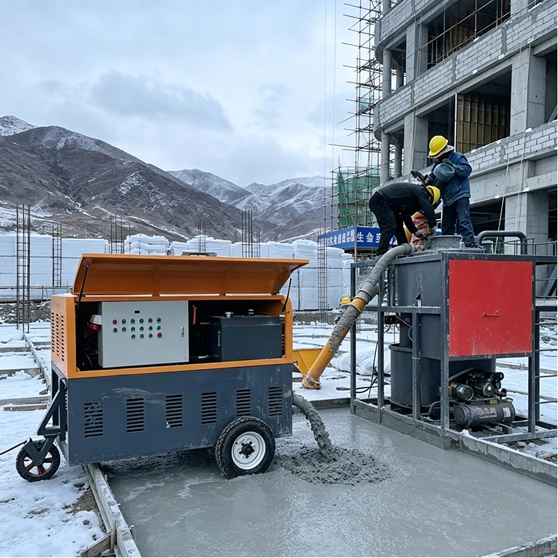 Low Investment Mobile Cement Foaming Production Line Complete Accessories For Independent Construction Contractors
