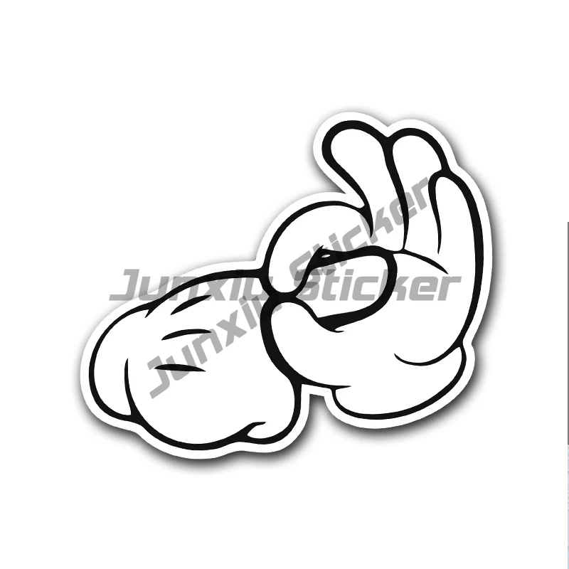 

Funny Gesture Car Sticker OOXX Connotation Creative Personality Funny Car Sticker Electric Bike Motorcycle Decoration Sticker