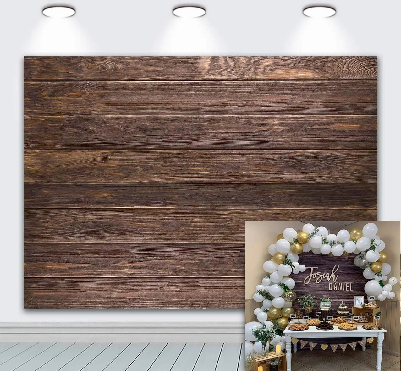 1PC 210cm*150cm Thick wood grain background cloth for photography and background wall decoration