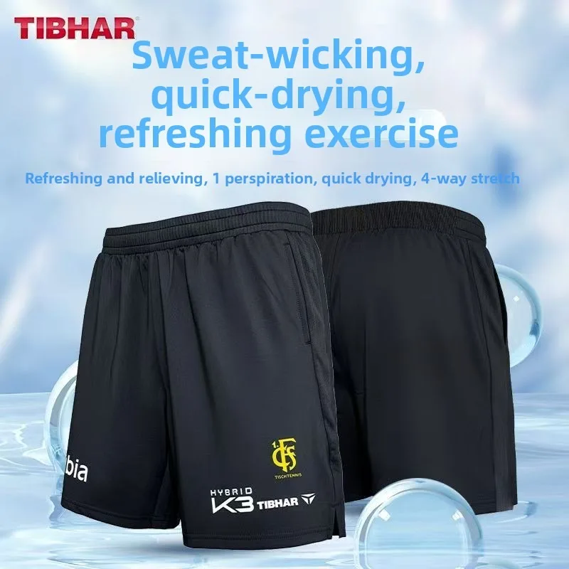 TIBHAR table tennis Champions League shorts quick drying breathable men's and women's table tennis training uniform
