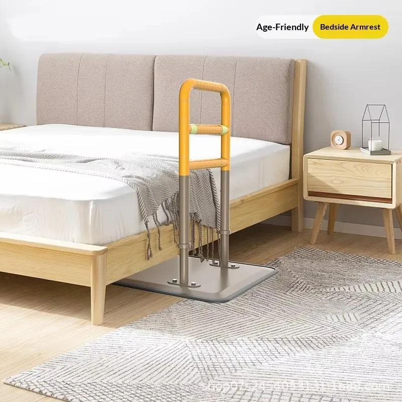 

Floor-Mounted Stainless Steel Adjustable Height Bedside Handrail for Elderly/Disabled Get-Up Assistance No-Drilling Mall