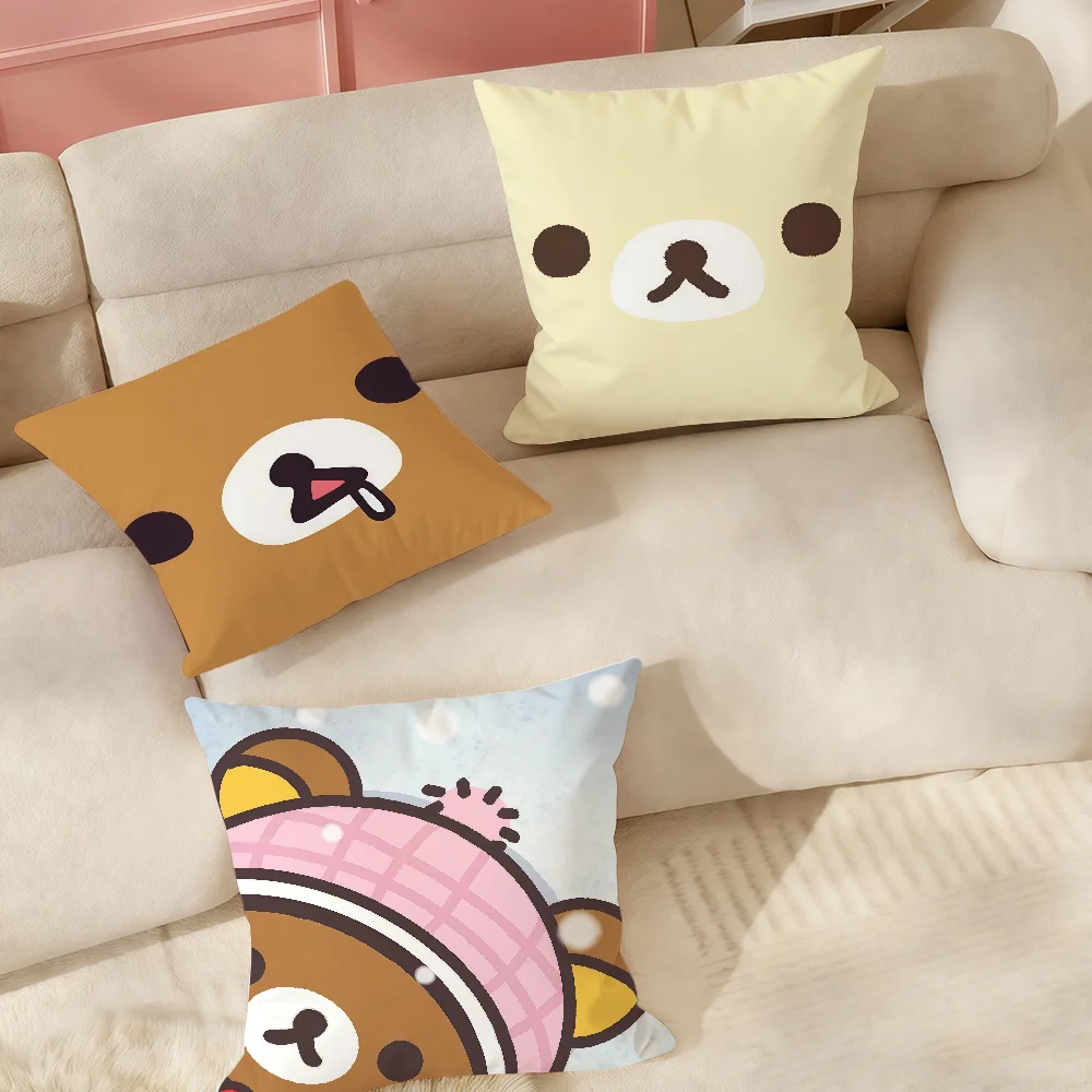 

Cartoon R-rilakkuma Anime Pillow Case Suitable For Bedrooms Living Rooms Cars Home Decoration