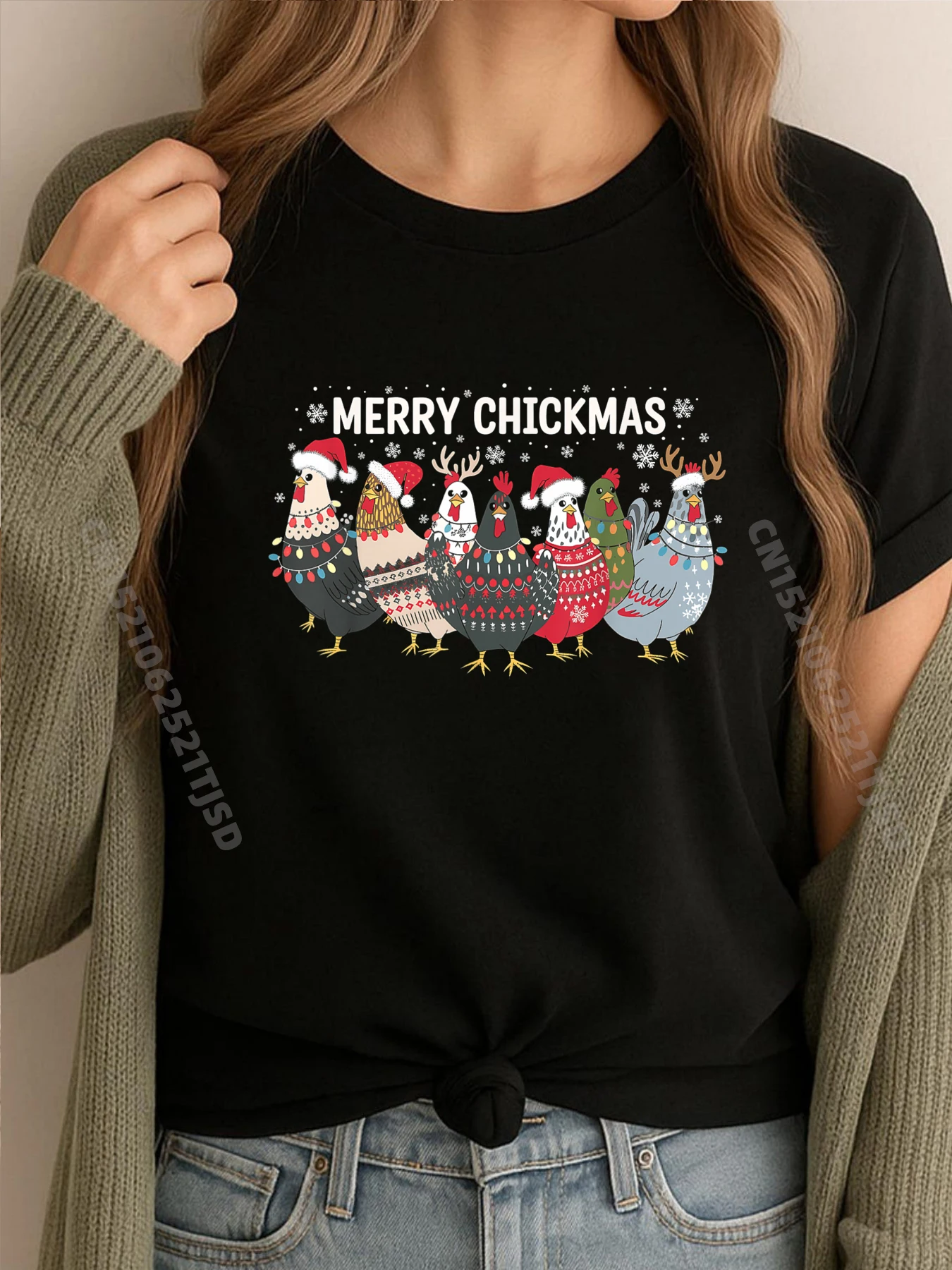 

Merry Chickmas Chicken Farmer Santa Hat Xmas Light Mens Designer Clothes Designer Clothes Woman Father's Day