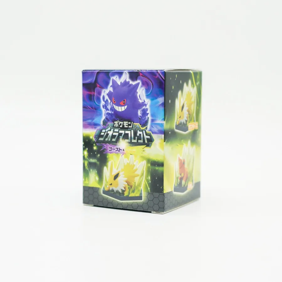 Genuino Pokemon escena de batalla Gengar Eevee fantasma tipo Vs tipo eléctrico juguetes de moda Anime figuras de acción de dibujos animados regalo de cumpleaños