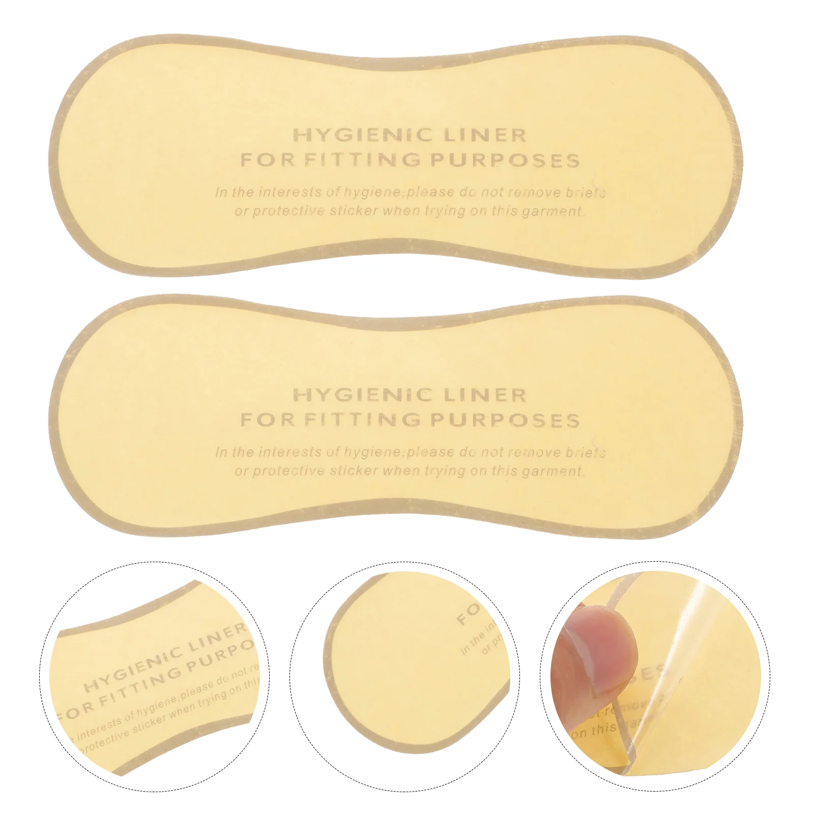 50 ชิ้นสุขอนามัยชุดว่ายน้ําชุดชั้นในป้องกันสติกเกอร์กาวใส Liners 4 2X12 เซนติเมตรสีดําโปร่งใสติดตั้งสติ๊กเกอร์สําหรับ