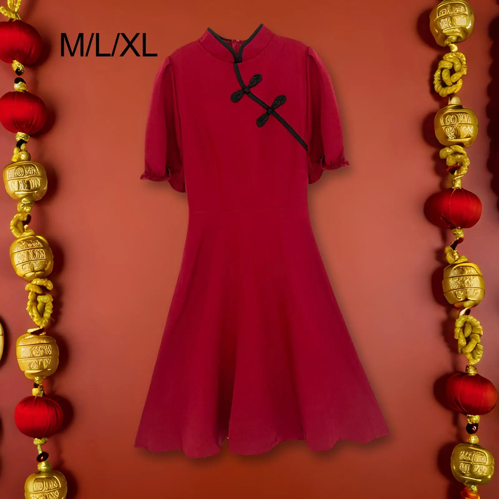 Qipao-Vestido largo hasta la rodilla para mujer, traje cómodo y elegante, transpirable, para boda, uso diario, citas, vacaciones y Aniversario