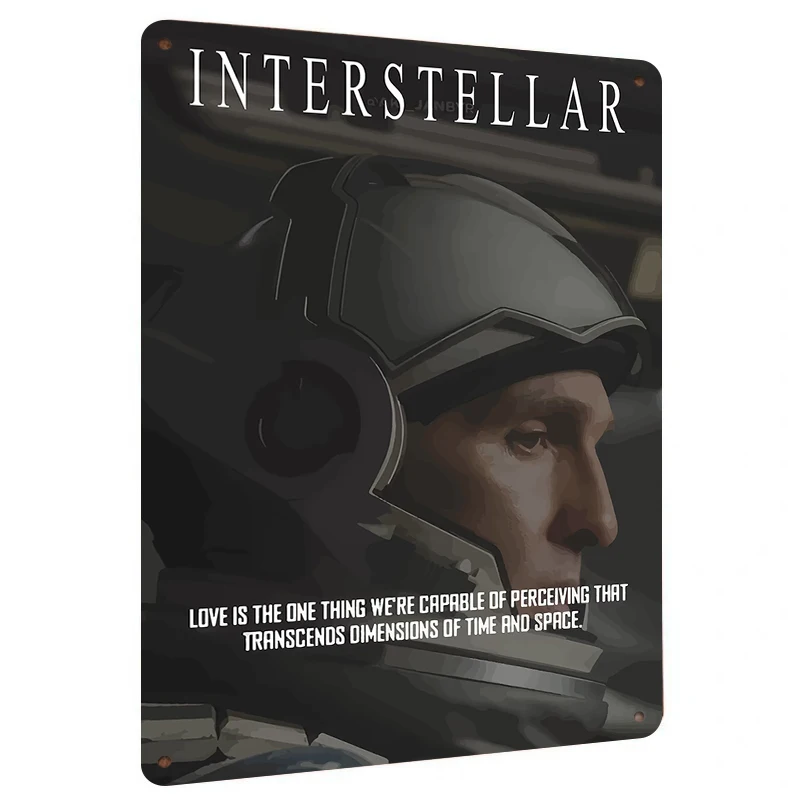 Interstellar Classic Line Metal Wall Art Movie Peripheral Decor for Living Room Bedroom Study