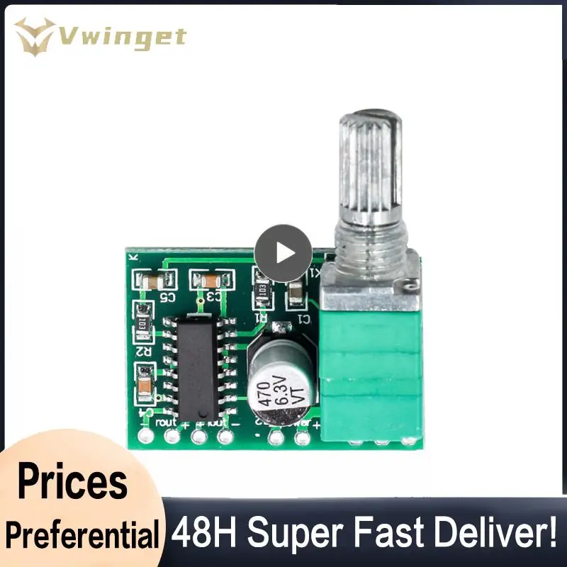 5v Audio Amplifier Board High-definition Usb Audio Potentiometer Stereo With Switch Audio Accessories Mini High-fidelity Sound