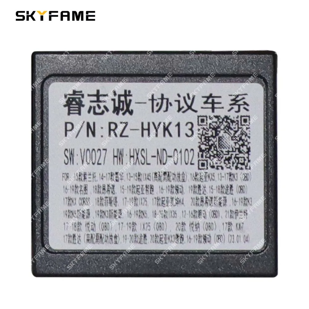 SKYFAME-adaptador de cablagem de carro, Canbus Box, rádio Android, cabo de alimentação para KIA Sorento, IX45, Tucson, IX35, G-RZ-HYK63, RZ-HYK13