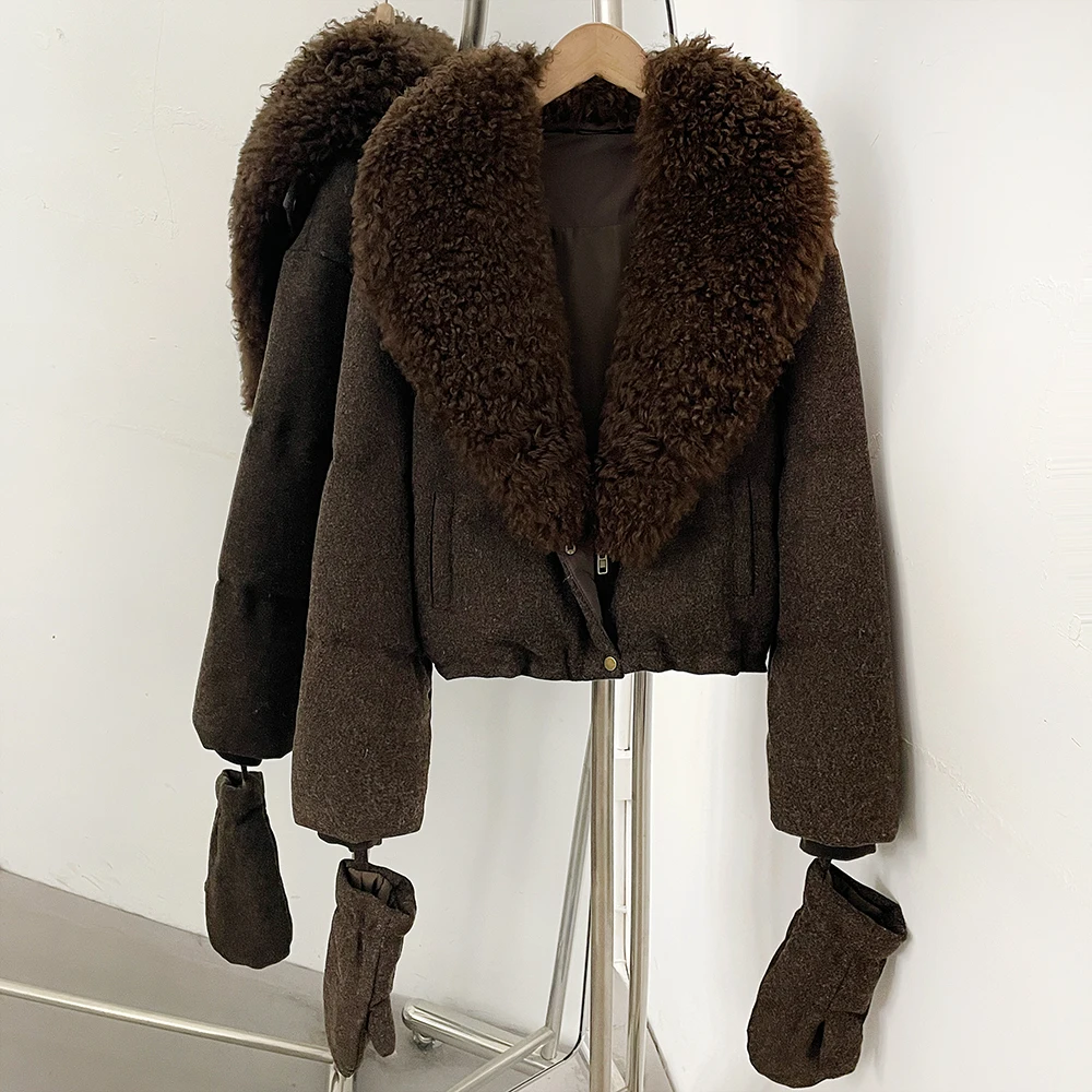 Kadınlar için Doğal Kuzu Kürkü - Puffer Jacket Women Down incelemesi ve fiyatı